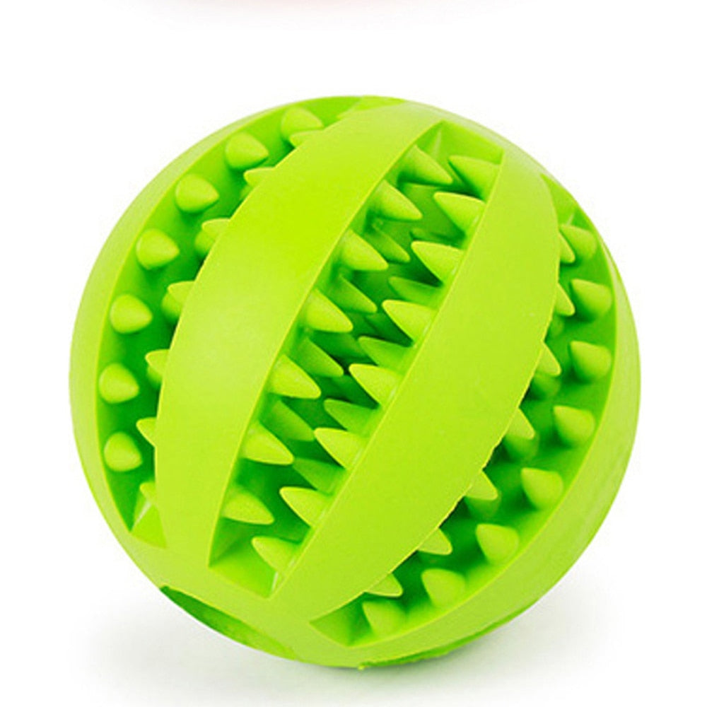 Keep Your Pup's Teeth Clean and Entertained with Rubber Dog Ball - The Perfect Funny Toy for Pet Puppies and Large Dogs.
