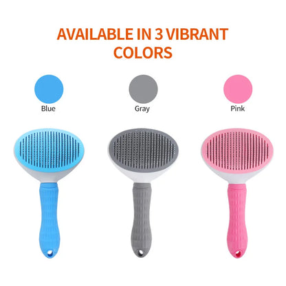 Self-Cleaning Dog Brush and Cat Brush - Grooming Made Easy with One-Button Clean and Remove Pet Hair - Suitable for Long and Short Hair