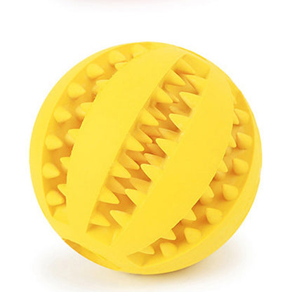 Keep Your Pup's Teeth Clean and Entertained with Rubber Dog Ball - The Perfect Funny Toy for Pet Puppies and Large Dogs.