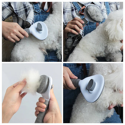Self-Cleaning Dog Brush and Cat Brush - Grooming Made Easy with One-Button Clean and Remove Pet Hair - Suitable for Long and Short Hair