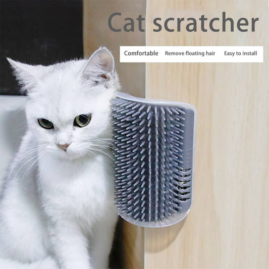 Dog and Cat Corner Groomer, Wall Corner Scratcher Comb, Grooming Massage Brush - Perfect Scratch Massager Tool for Long & Short Fur Kitten/Puppy